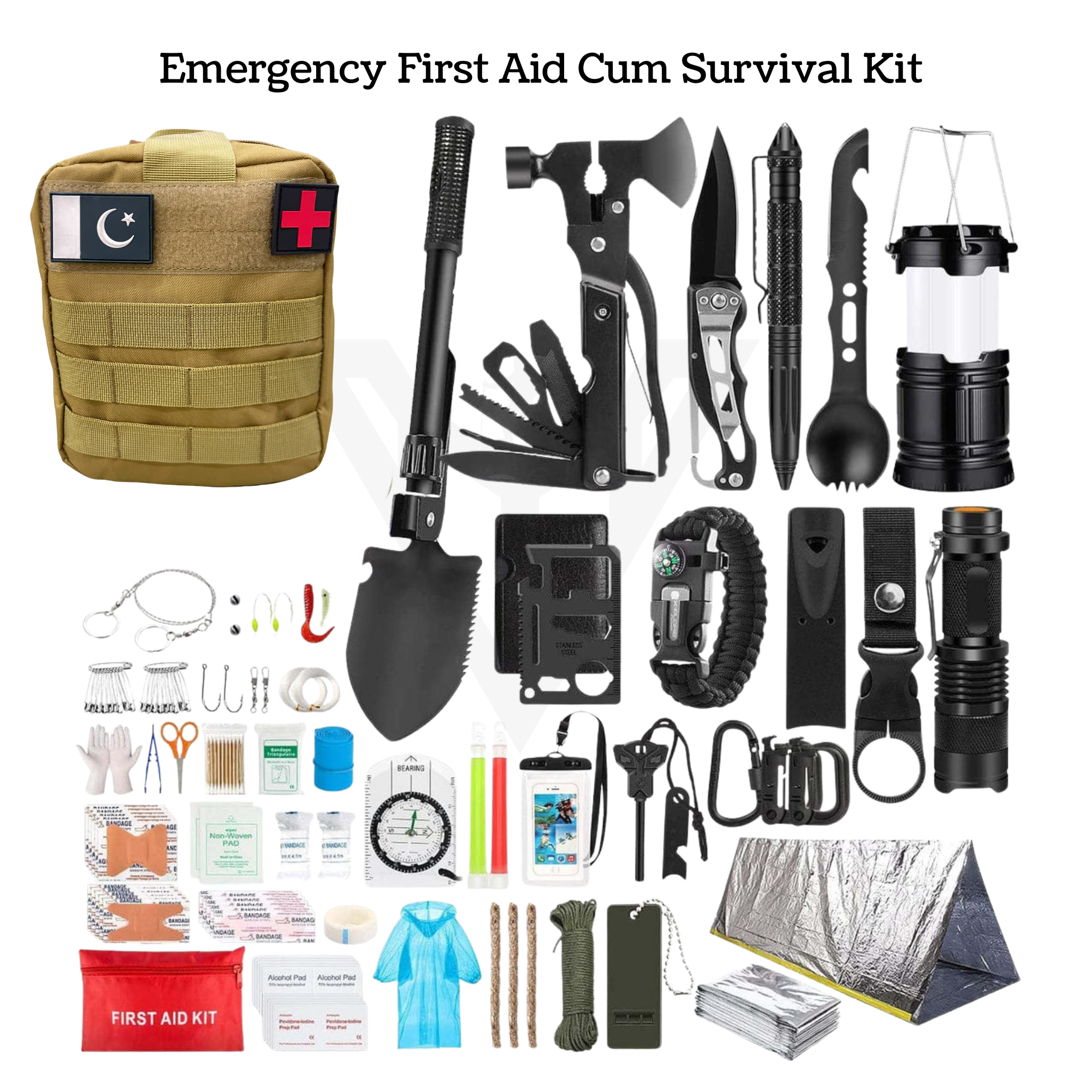 191 Pieces Bailout Bag — Emergency First Aid cum Survival Kit