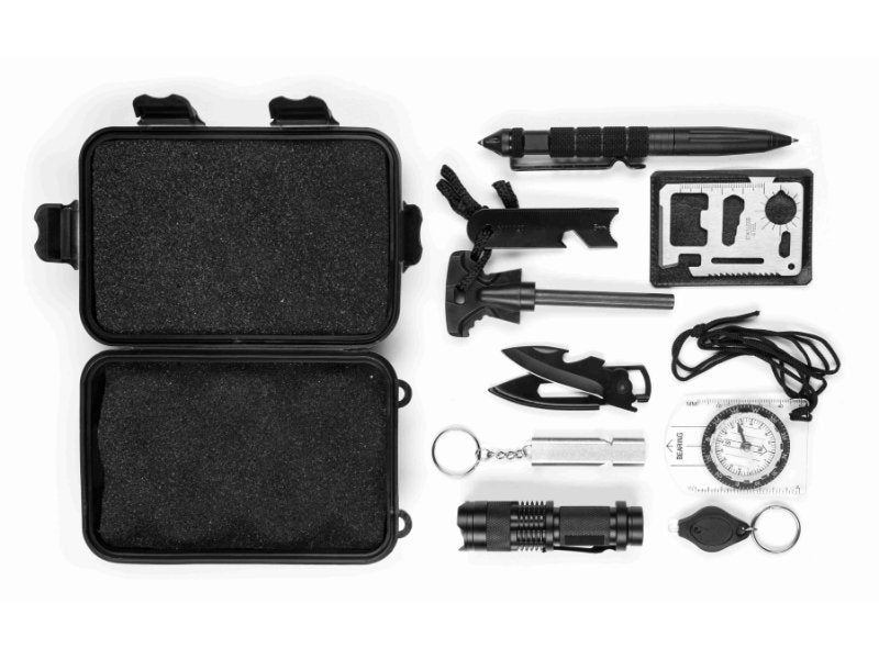 SurvivorPro Outdoor Camping Survival Kit | 8-in-1 Survival Set