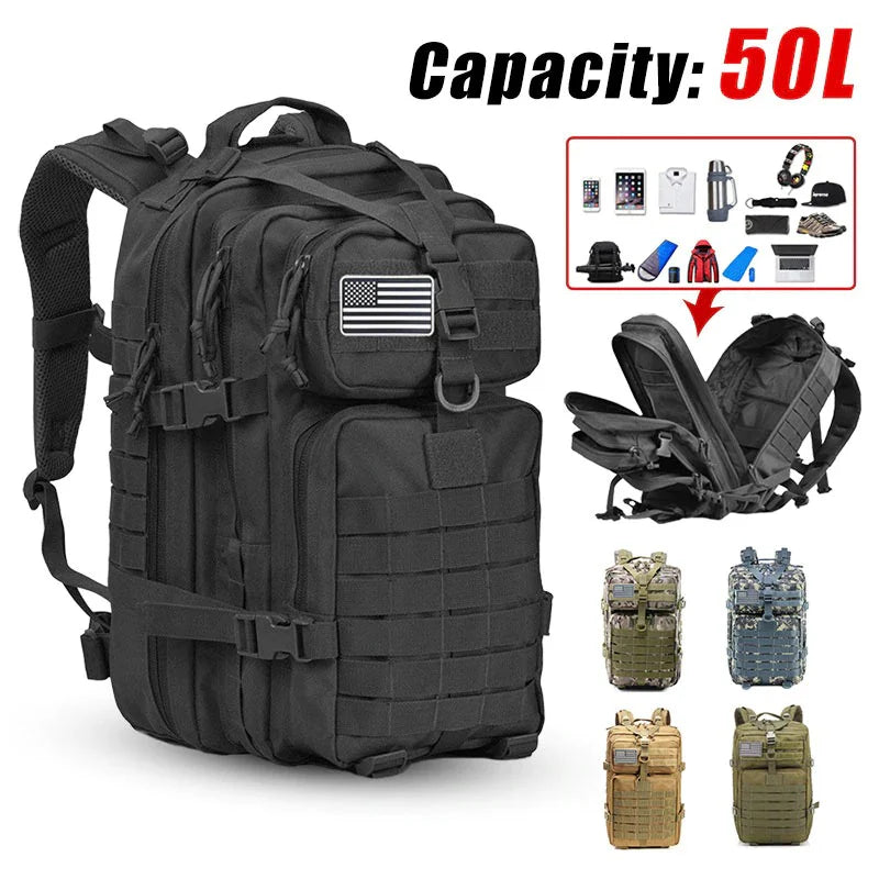 50L Bug Out Bag – Military Tactical Backpack