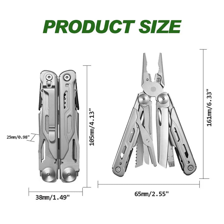 TrailForge Multi-Tool | 17-in-1 Multi-Tool – Ultimate Survival & EDC Gear