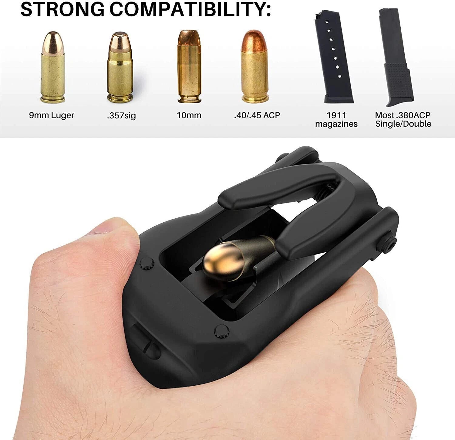 Raptor Pistol Speed Loader – Universal Magazine Loader for .380 / 9MM / .40 / .45 ACP